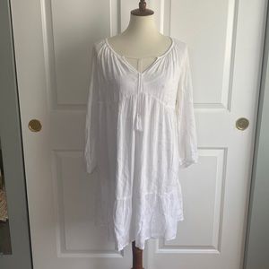 NWOT Old Navy Gauzy Boho White Tunic Dress Sz M